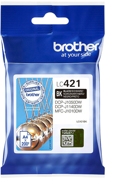 Brother LC-421BK Zwart Inktcartridge, 200 Pagina’s