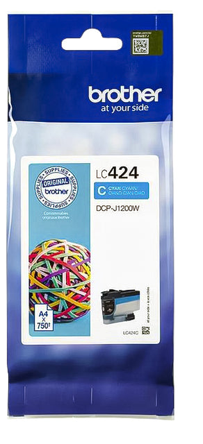 Brother LC-424C Blauwe Inktcartridge voor Hoge Capaciteit