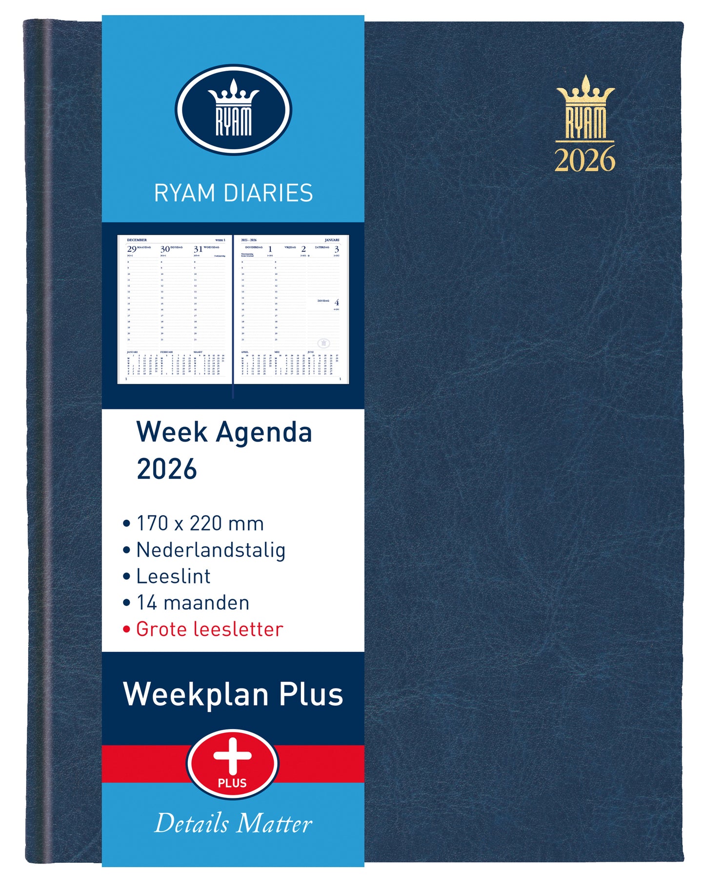 Agenda 2025 Ryam Weekplan groot letter 7d/2p