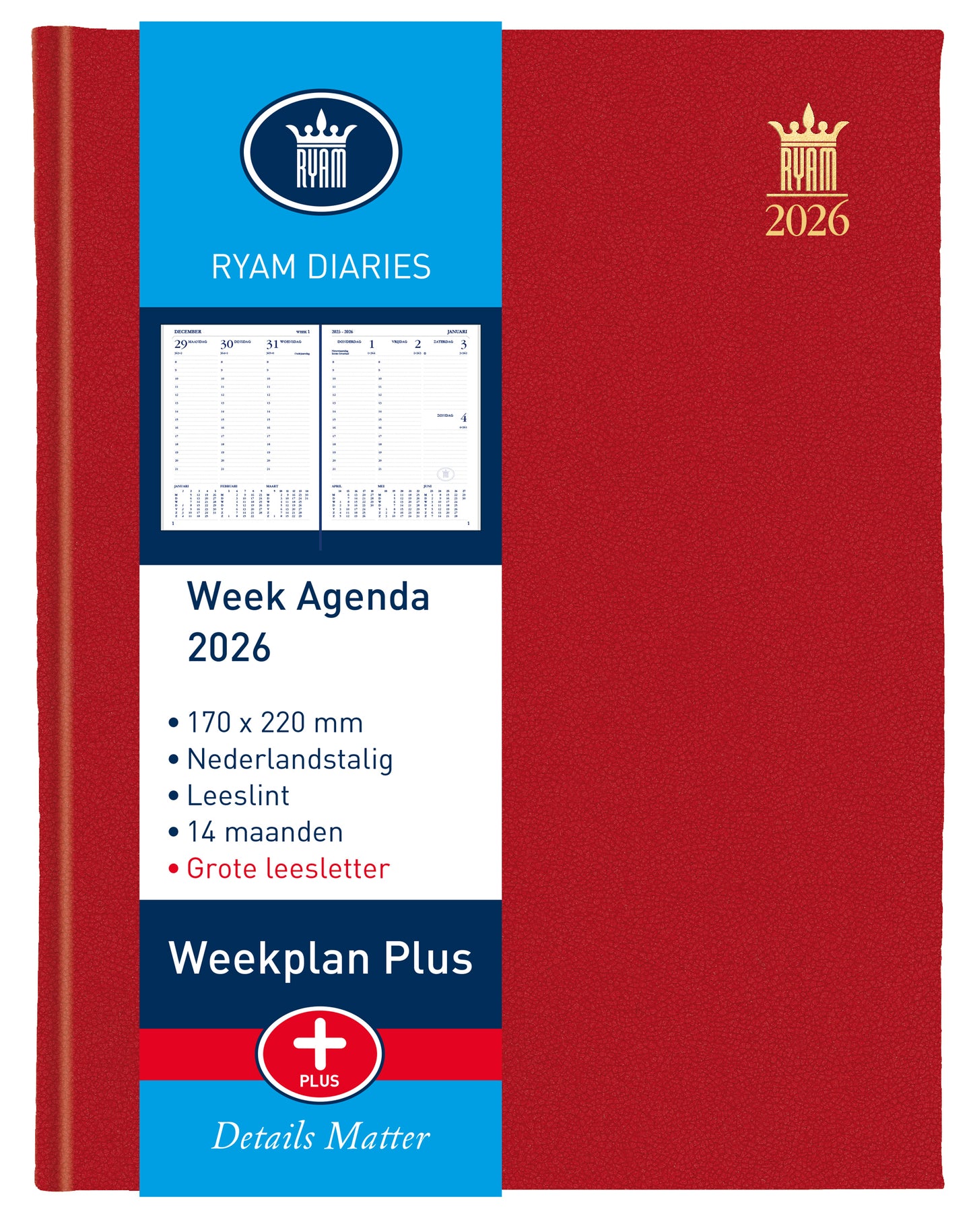 Agenda 2025 Ryam Weekplan groot letter 7d/2p - 3