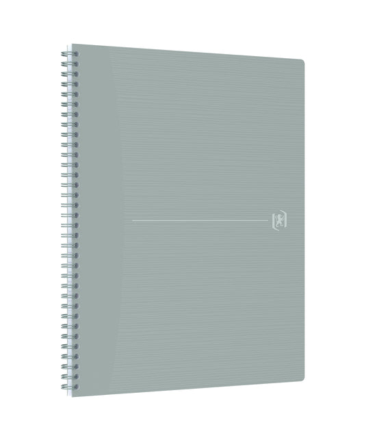 Spiraalblok Oxf Origin A4+ gelijnd 70 vel 80 g grijs - 2