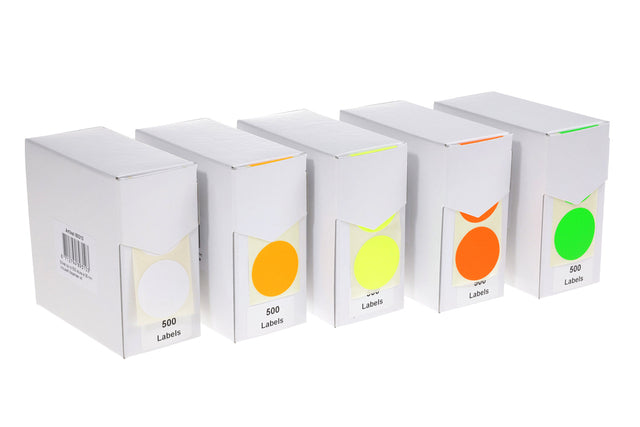 Rillprint 25mm Fluor Groen Op Rol, 500 Stuks - 7