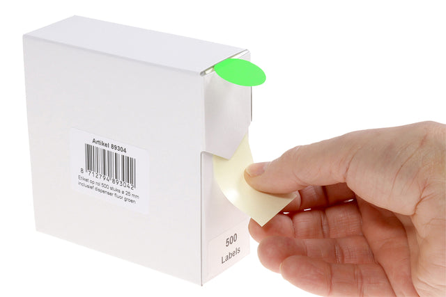 Rillprint 25mm Fluor Groen Op Rol, 500 Stuks - 4