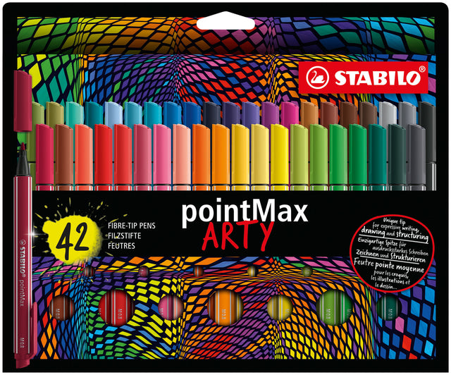 Stabilo PointMax Set, 42 Kleuren, Flexibele Punt