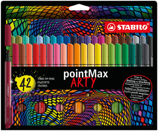 Stabilo PointMax Set, 42 Kleuren, Flexibele Punt