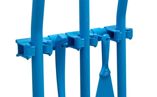 Vikan Hi-Flex ophangrek, 420mm, blauw, met klemmen en haken - 2