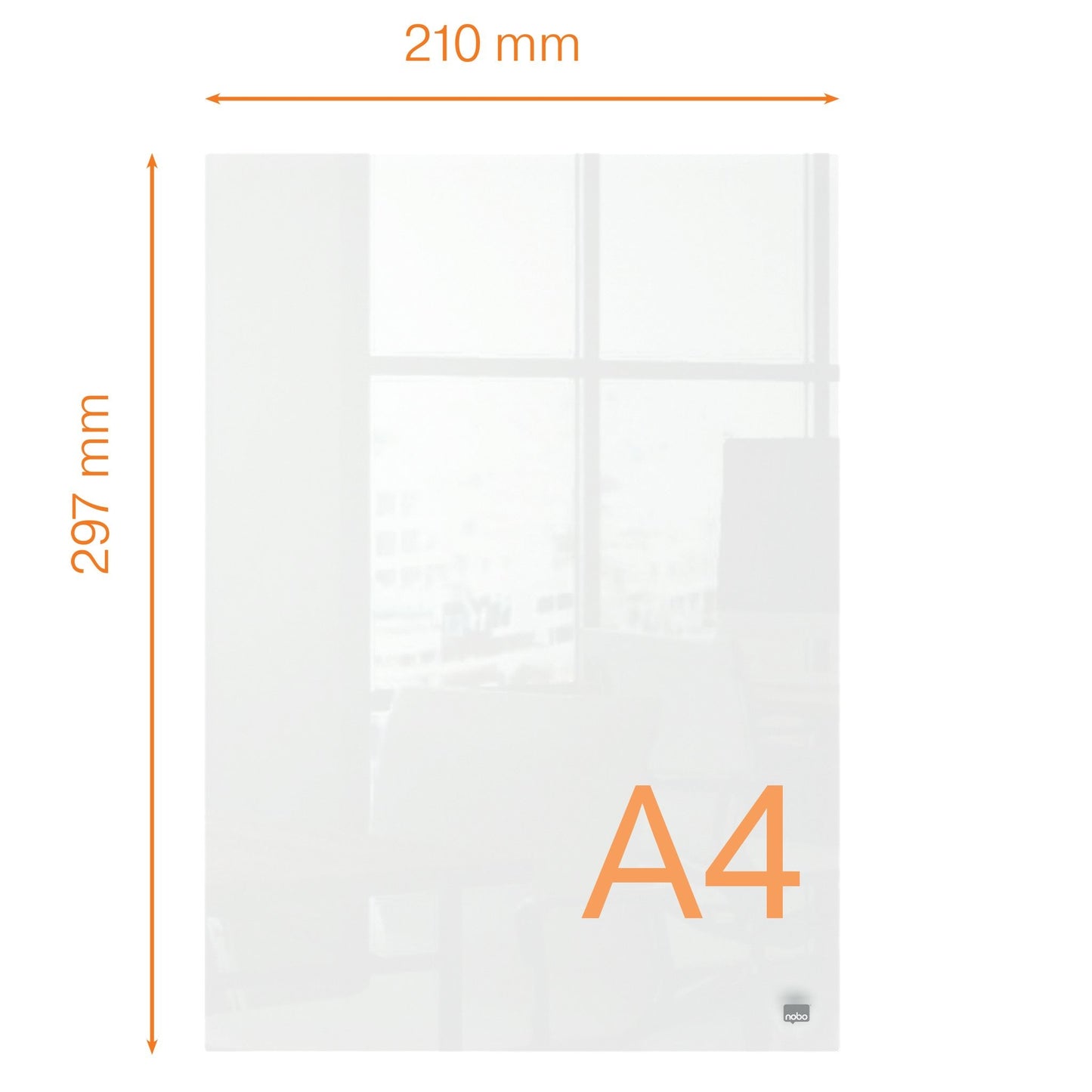 Nobo Transparant Acryl Notitiebord A4, randloos en herbruikbaar