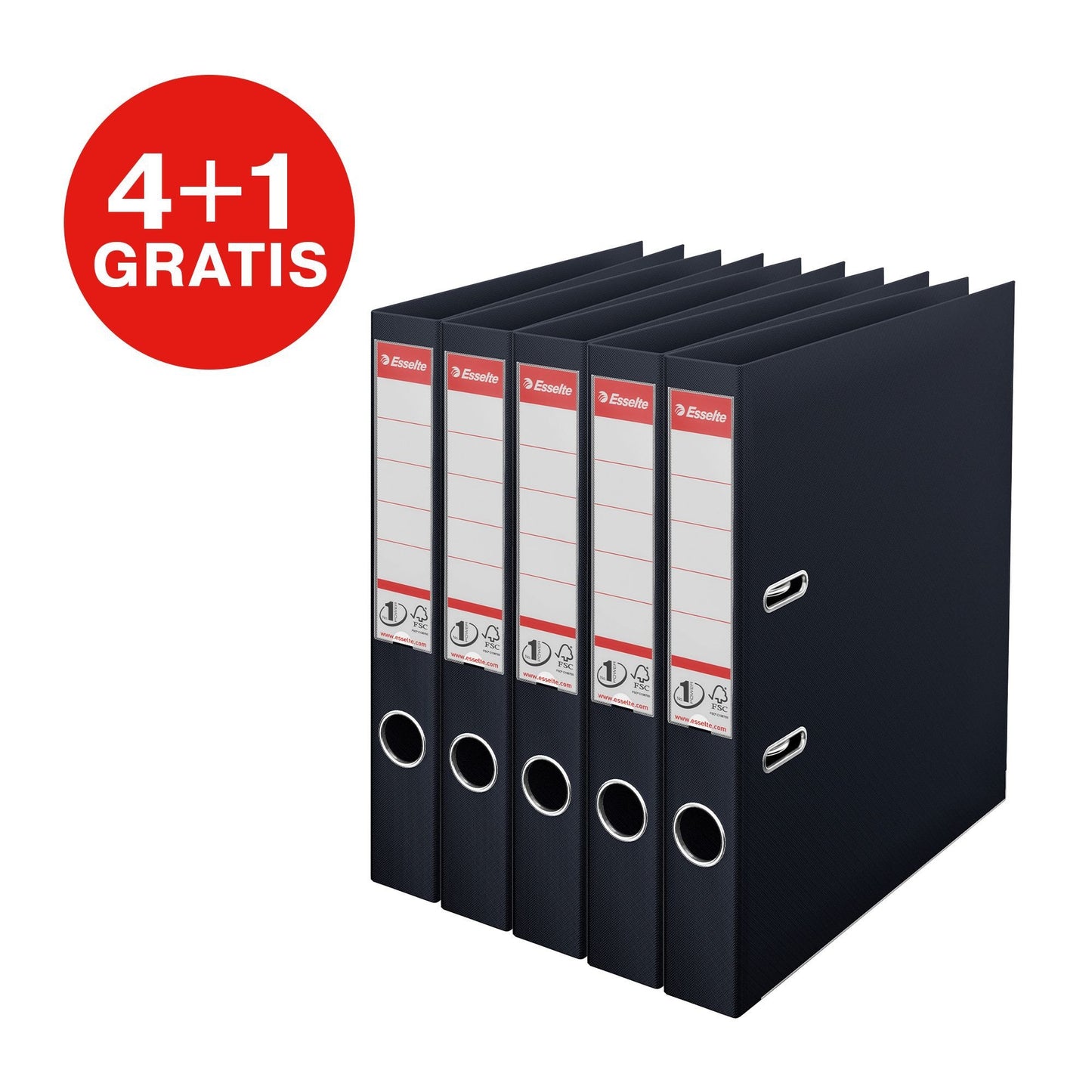 Ordner Esselte Vivida No.1 multipack 50mm A4 - 5 zwart - 2