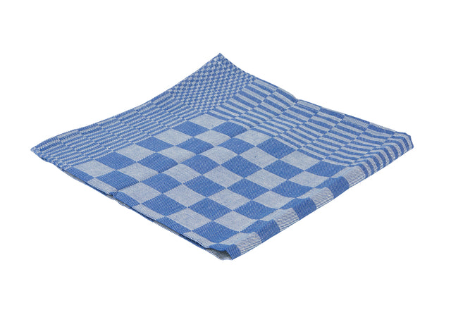 Blauwe Ca 65x65cm katoen theedoek blok van Cleaninq, set van 6