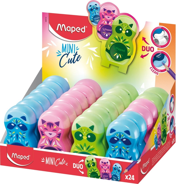 Puntenslijper Maped Mini Cute Loopy display 24 stuks