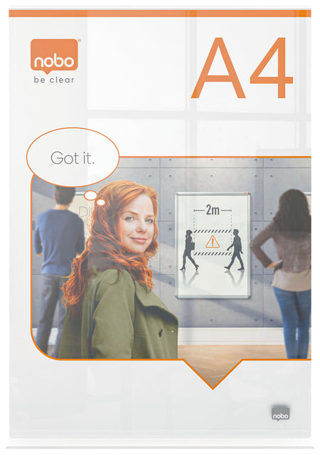 Infobord Nobo Premium Plus A4 acryl vrijstaand - 2