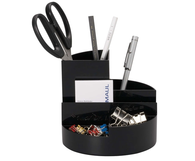 Pennenkoker MAUL Roundbox recycled 6 vaks zwart - 3