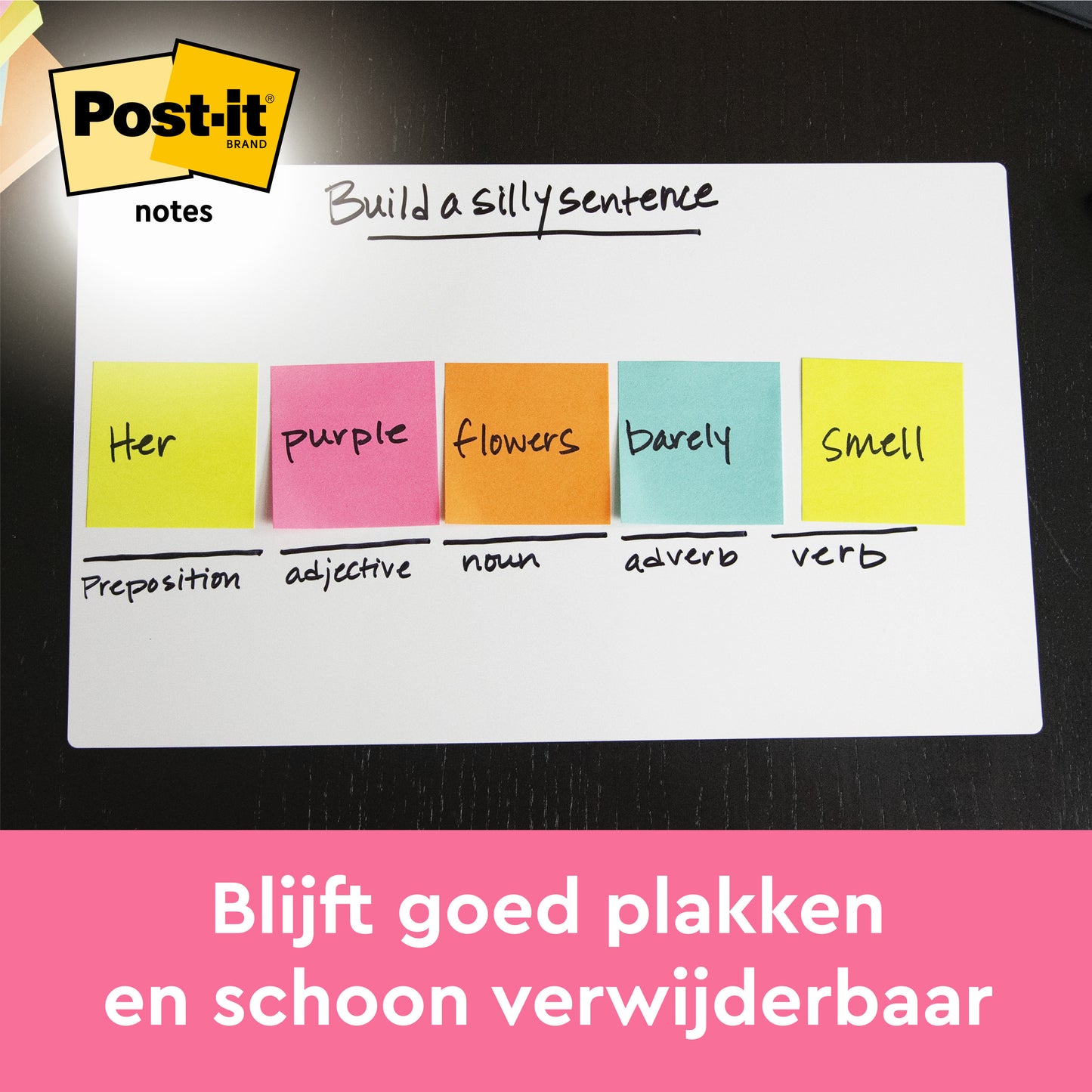 Post-it Gekleurde Notities 76x127mm Roze - 5