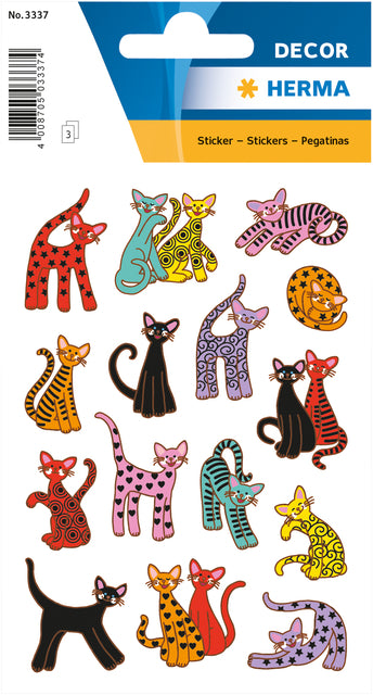 Décor sticker met abstracte kattenmotieven - 2