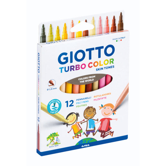 Viltstift Giotto Turbo Color Skin Tones Set 12st