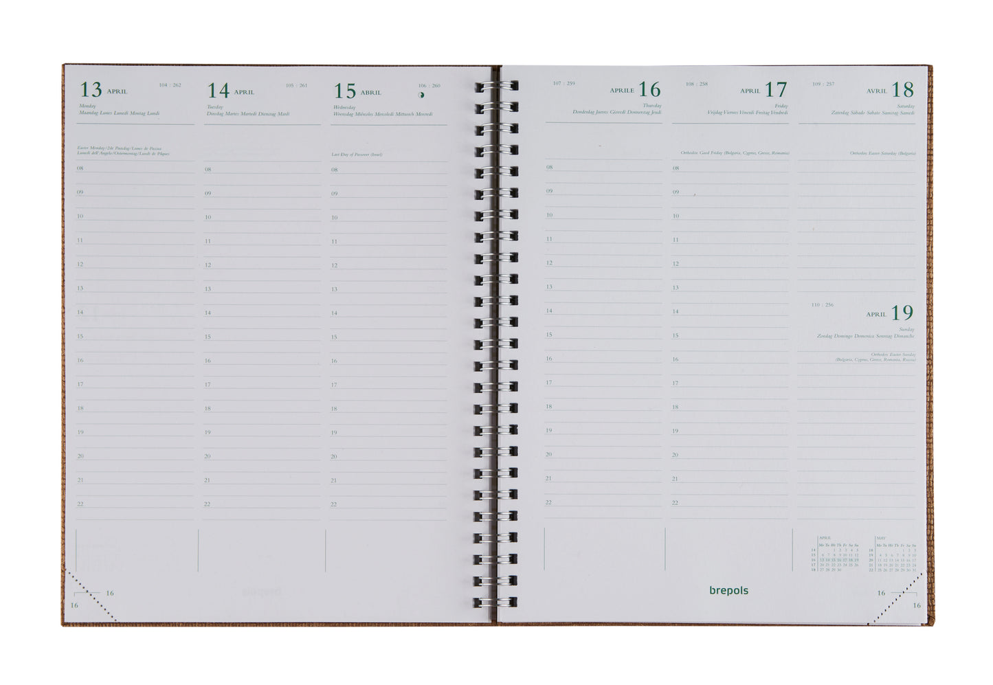 Ecotiming Kazar Agenda 2025 Brepols, 7 dagen per week - 2