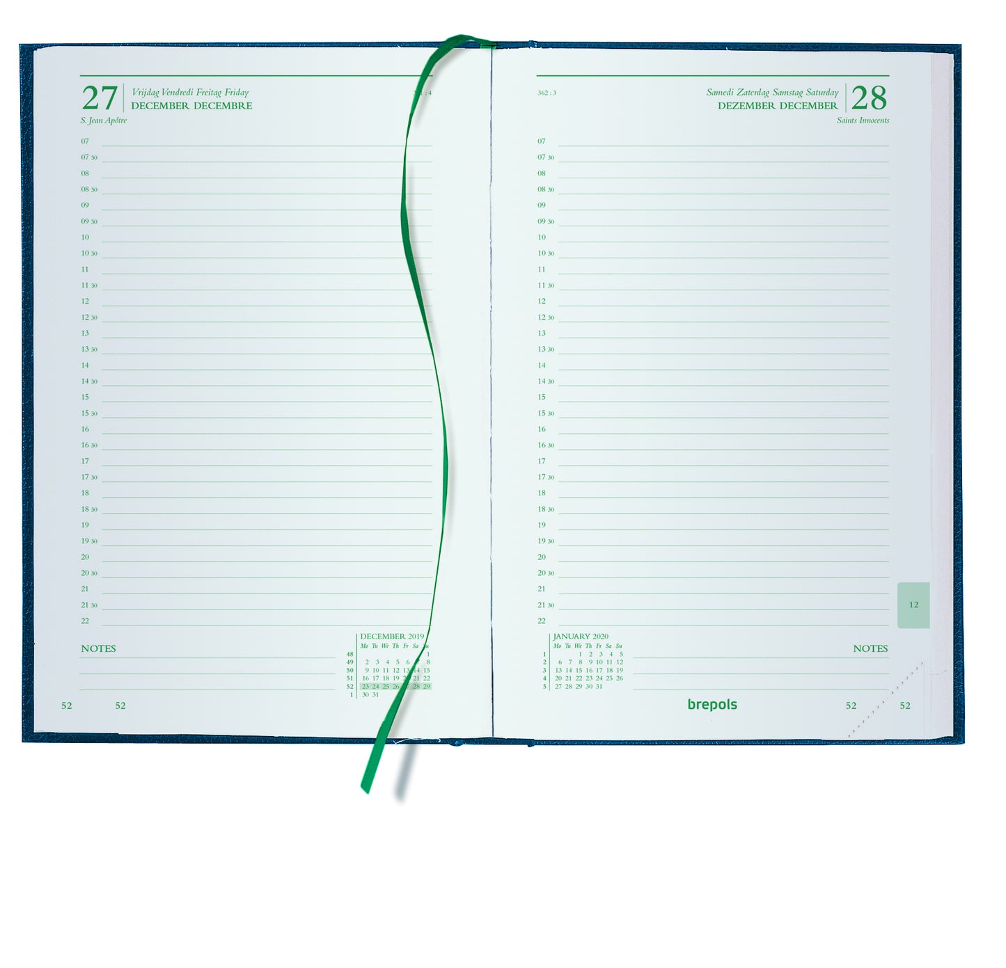 Agenda 2025 Brepols Ecoday 1 dag per pagina op gerecycled FSC papier - 2