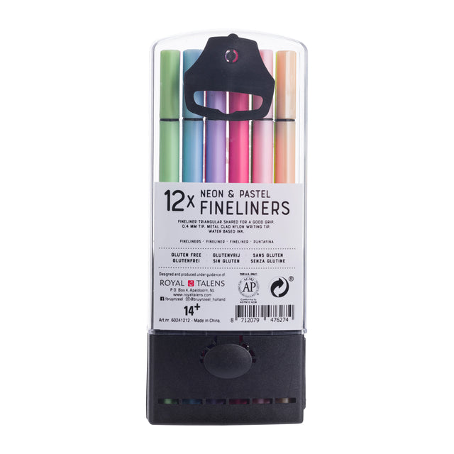 Bruynzeel Fineliner set 12 kleuren, 0,4mm, Assorti - 2