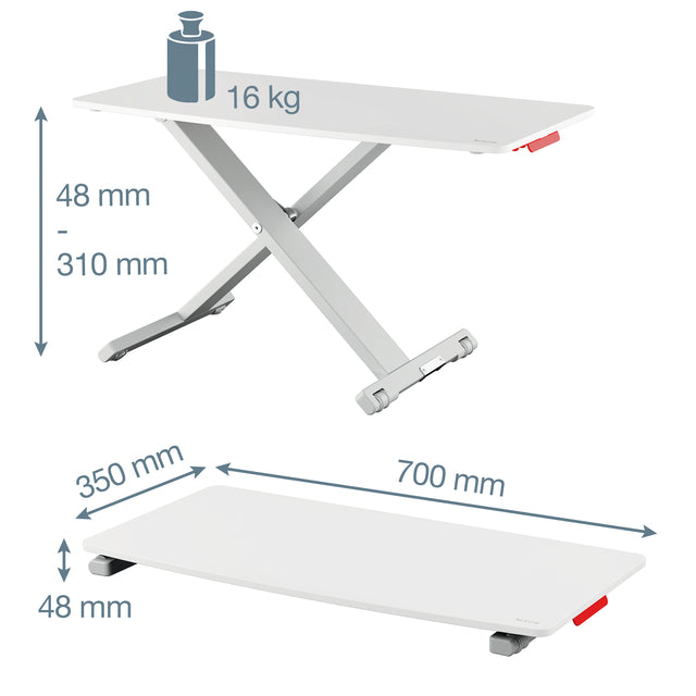 Zit-sta bureau Leitz Ergo Cosy met pneumatische hoogteverstelling - 3