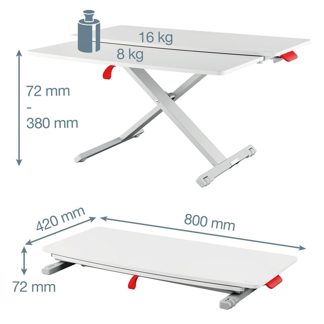 Leitz Ergo Cosy Zit-Sta Bureau met Schuiflade en Pneumatische Hoogteverstelling - 3