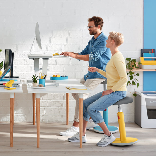 Leitz Ergo Cosy Zit-Sta Bureau met Schuiflade en Pneumatische Hoogteverstelling - 4