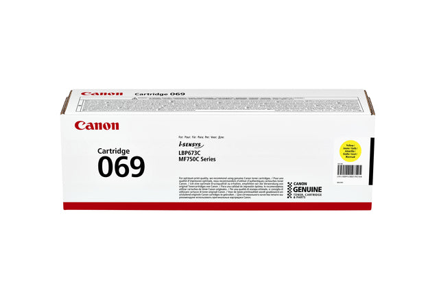 Canon 069 Gele Tonercartridge, 1900 pagina’s
