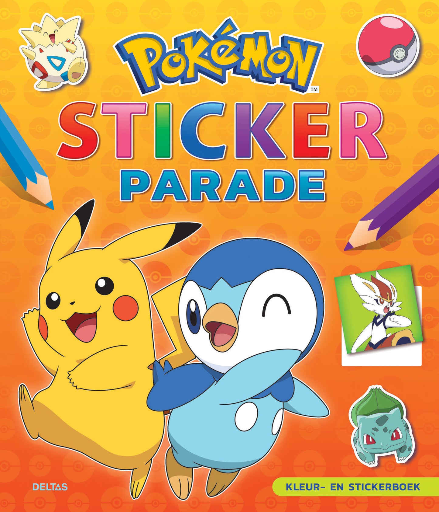 Kleur- en Stickerboek Deltas Pokémon Sticker Parade 20 pagina’s