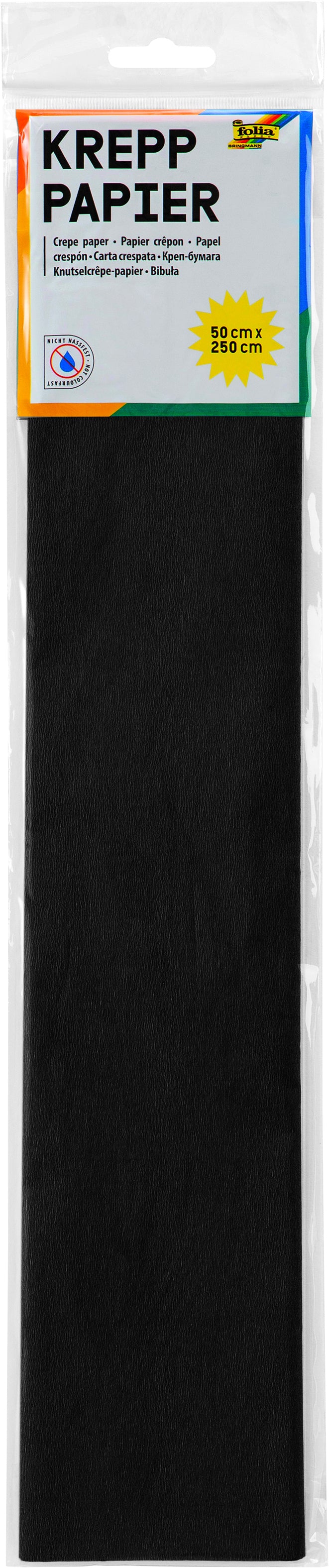 Folia Knutselpapier 250x50cm Zwart Nr199