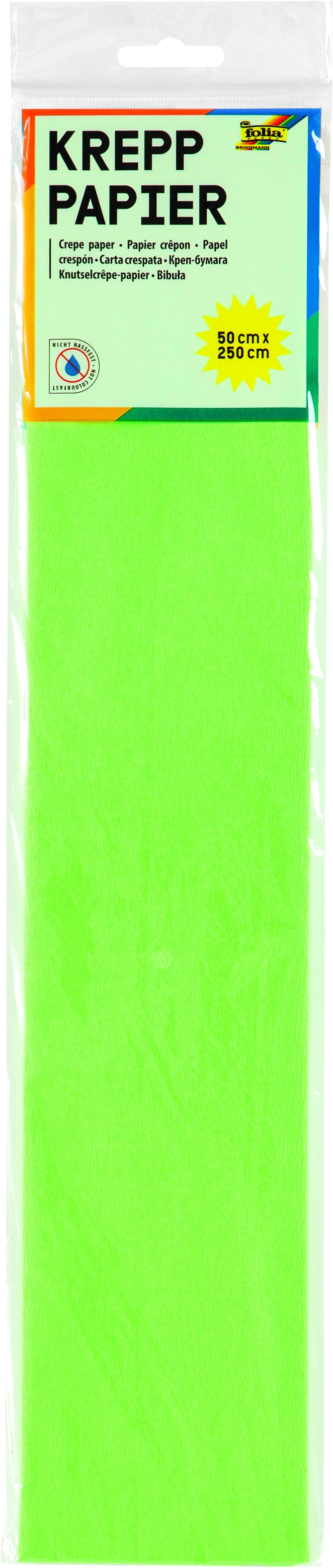 Folia Crêpepapier 250x50cm nr145 Lichtgroen