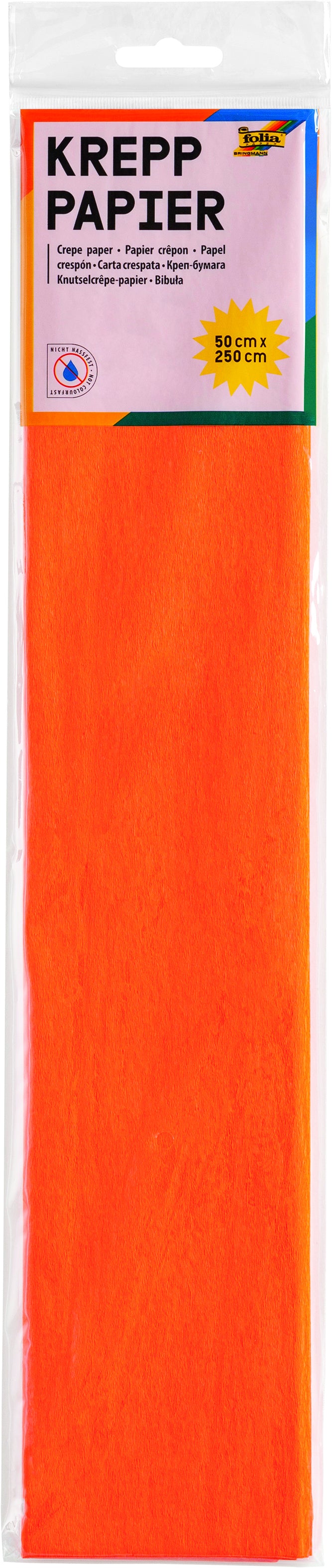 Folia Crêpepapier 250x50cm nr109 Feloranje