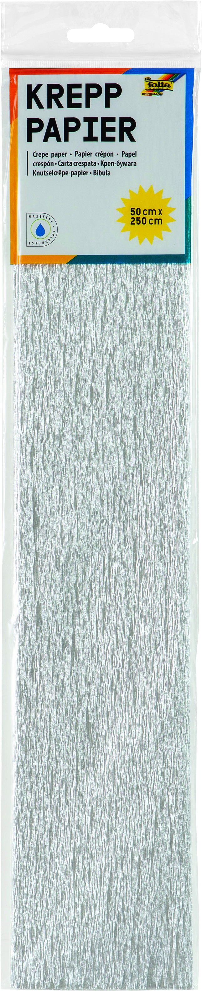 Folia Crêpepapier 250x50cm nr9126 Zilver
