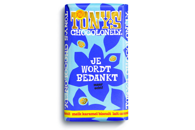 Tony's Chocolonely Je Wordt Bedankt Melkchocolade