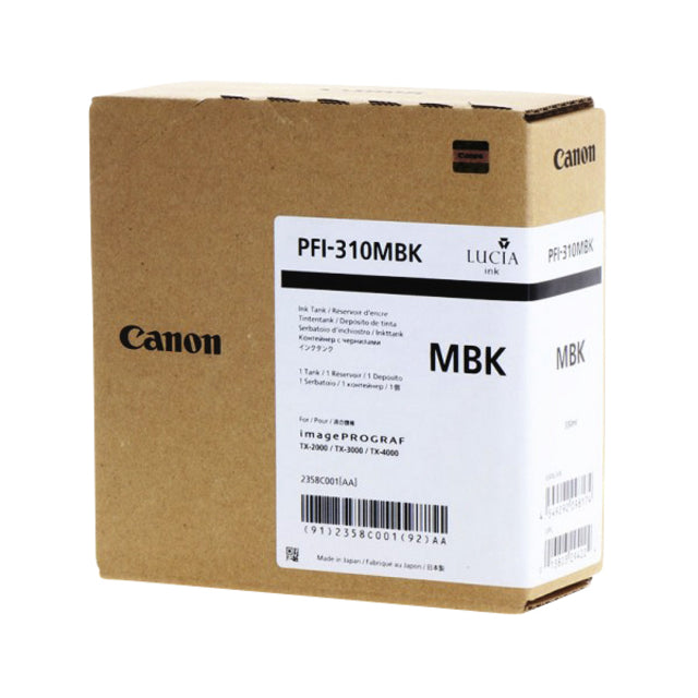 Canon PFI-310 Mat Zwart Inktcartridge 330 ml