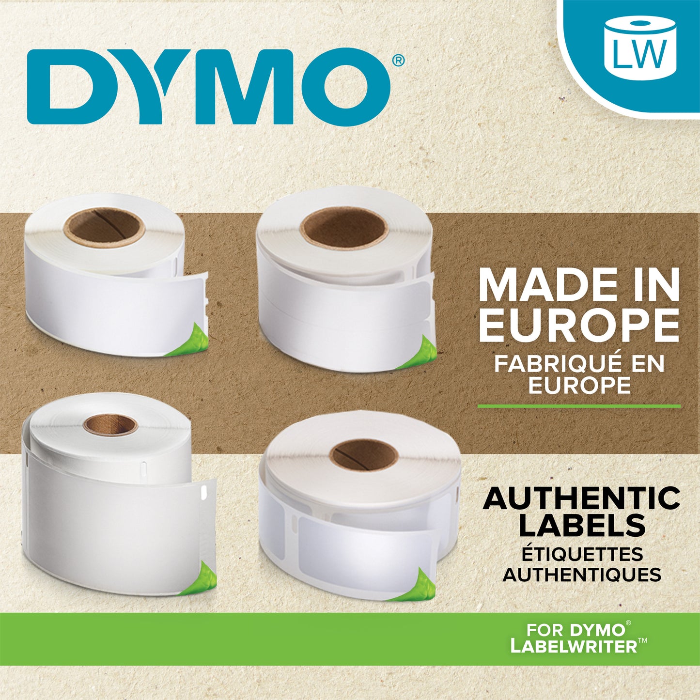 Dymo LabelWriter adreslabels 25x54mm, 12 rollen wit