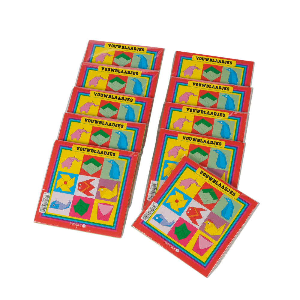 Vouwblaadjes Papier Papyrus 20x20cm, 5 Kleuren, 65/80 g/m² - 2
