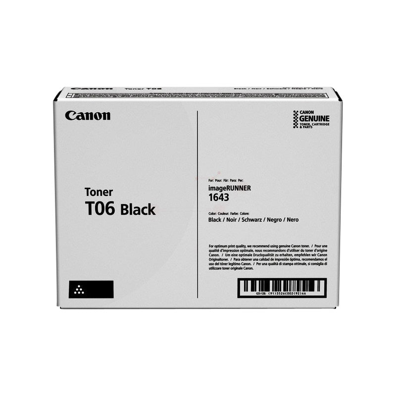 Canon T06 Zwart Tonercartridge, hoog capaciteit, tot 20500 pagina's
