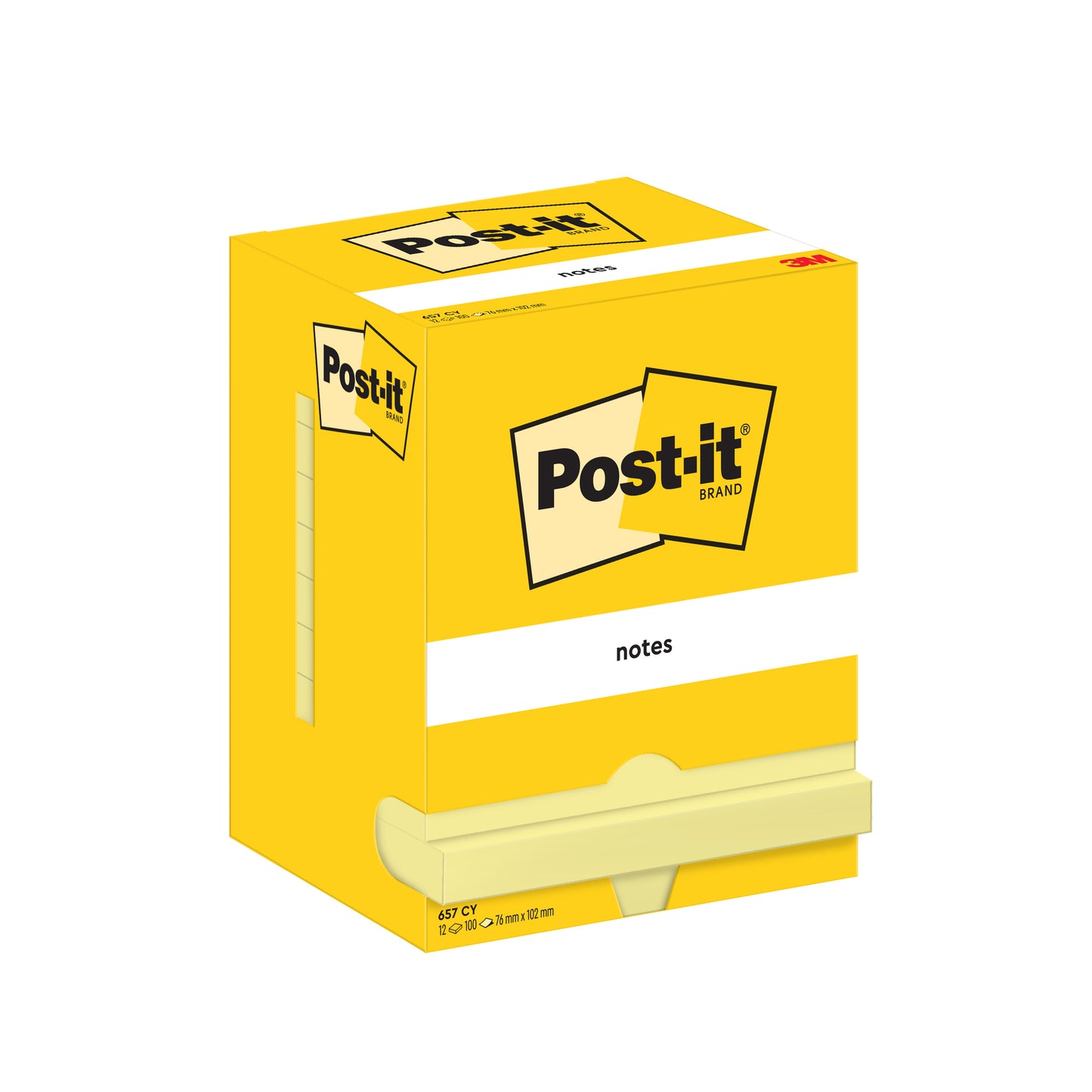 Post-it memoblok 76x102mm, geel, 100 vellen - 2