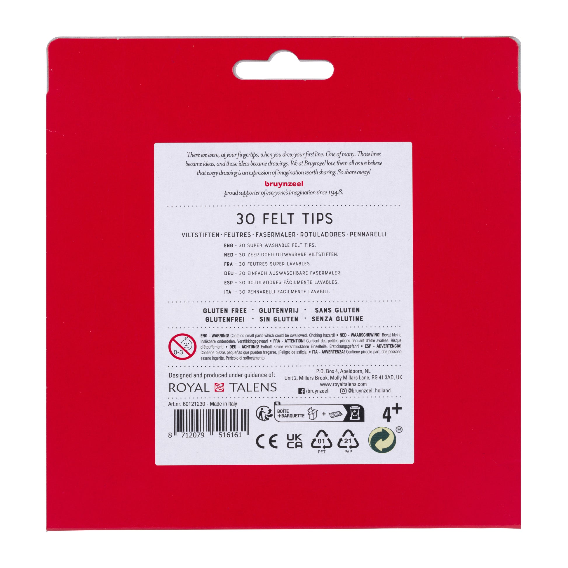 Bruynzeel Viltstiften Set, 30 Kleuren, Waterbasis en Uitwasbaar - 3