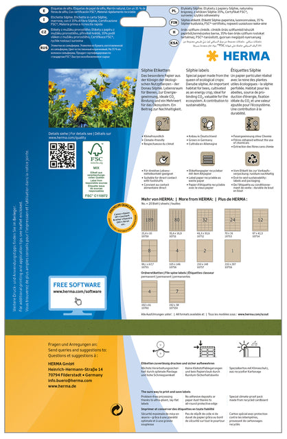 Herma 10753 Bruine Silphie etiketten 70x36mm, 480 stuks - 2
