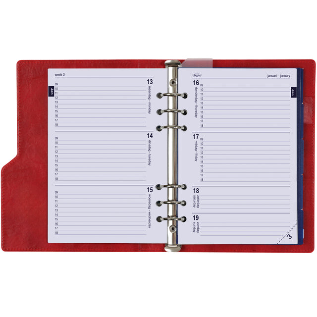 Kalpa Clipb A5 Ring Binder Organizer incl. ag24-25 7d/2p rood - 5