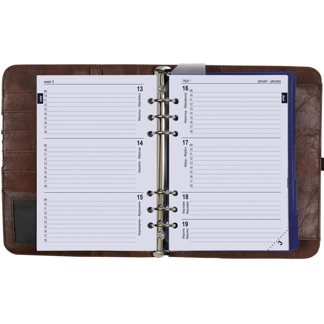 Organizer Kalpa A5 + ag24-25 7d/2p met kastanjebruine cover - 5