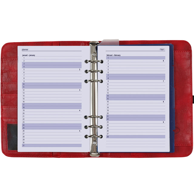 Kalpa A5 Ring Binder Planner Organizer incl. ag24-25 7d/2p rood nerf - 6