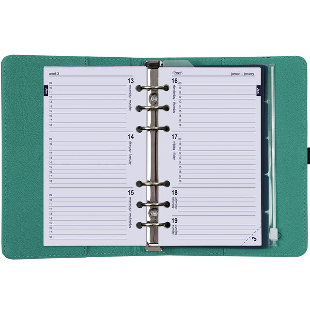 Organizer Kalpa Personal + ag24-25 7d/2p met mintgroene cover - 5