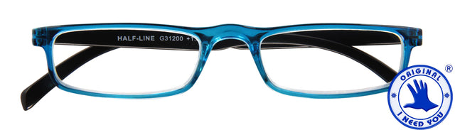 Leesbril I Need You +3.00dpt Half-line Blauw