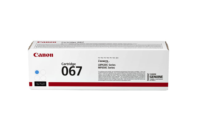 Canon 067 Blauwe Tonercartridge - Origineel, tot 1.250 pagina's