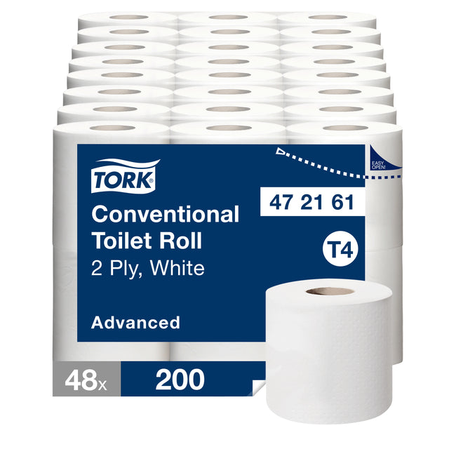Toiletpapier Tork T4 Advanced 2-laags wit, 472161