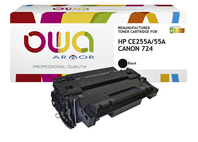 OWA HP CE255A Zwart Tonercartridge | Gereconditioneerd