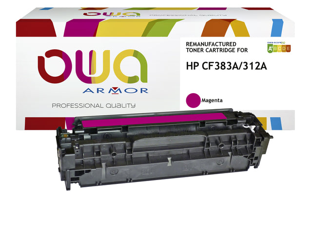 Gereconditioneerde magenta toner HP CF383A (Oplaadbaar)