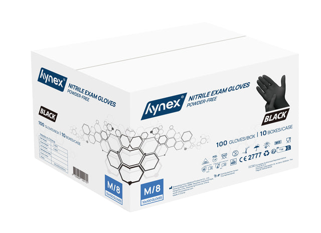 Handschoen Hynex M Nitril 100 st zwart - 2