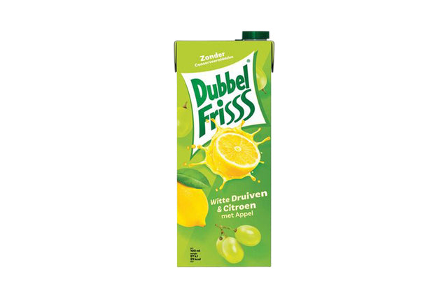DubbelFrisss Witte Druif Citroen 1,5L fles